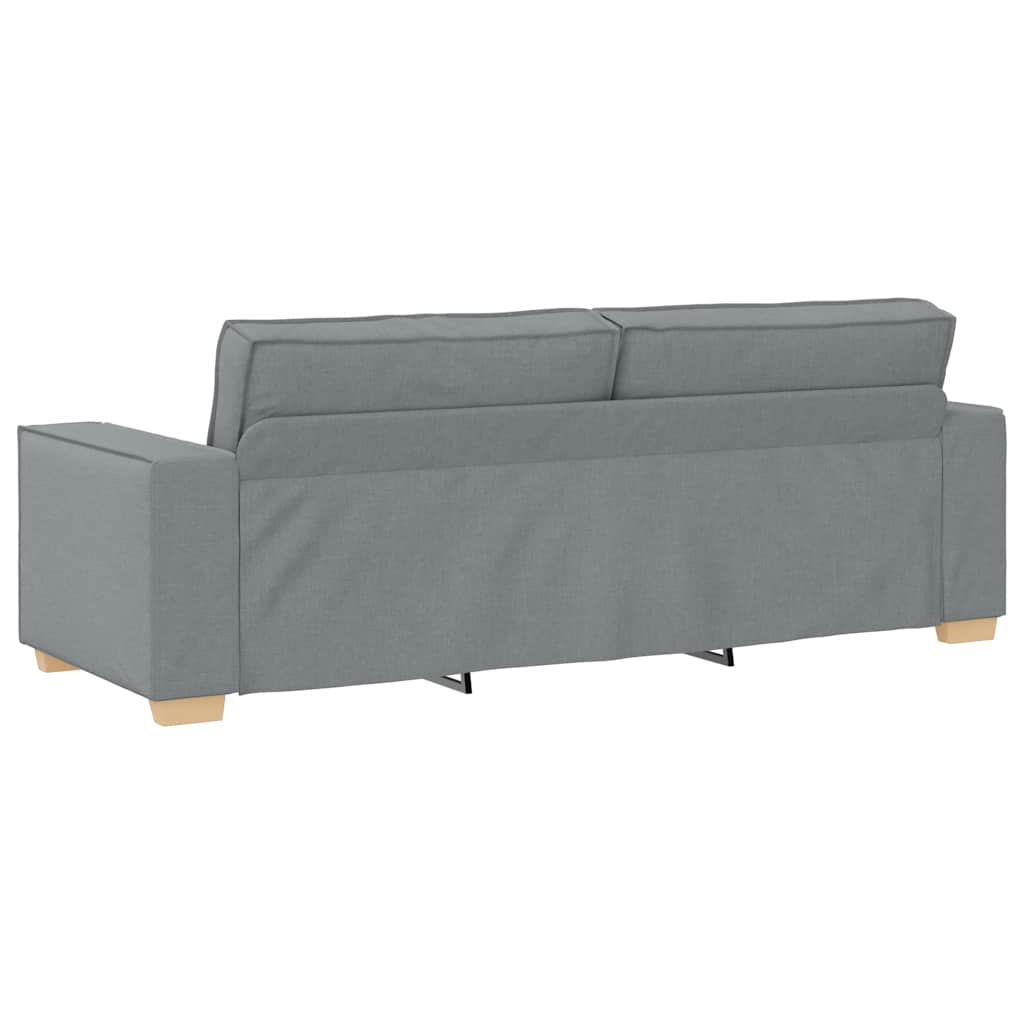 3 Seater Sofa Light Grey 180 cm Fabric