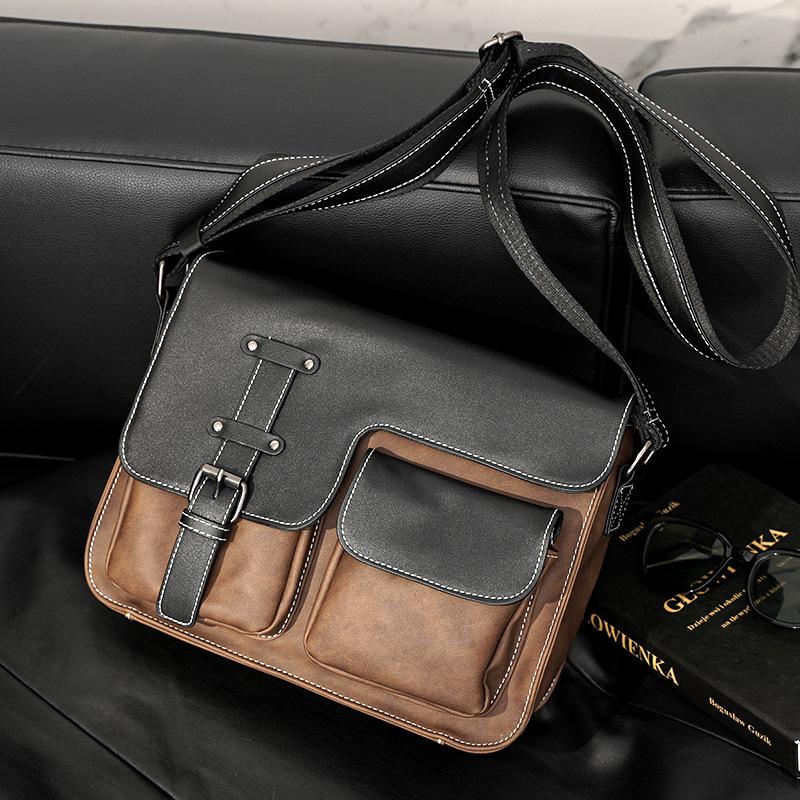 TS JYL laptop bag,Vintage Messenger Bag Korean Men Casual Shoulder Bag