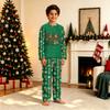Family Matching Christmas Print Pajama Set, Long Sleeve Top and Long Pants Loungewear for Holiday