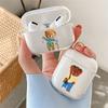 Милый мультяшный медвежонок пара Чехол для наушников Для Airpods 4 3 2 1 Животное Прозрачный Мягкий Беспроводной Чехол Для Apple Airpod Pro 2 Аксессуары