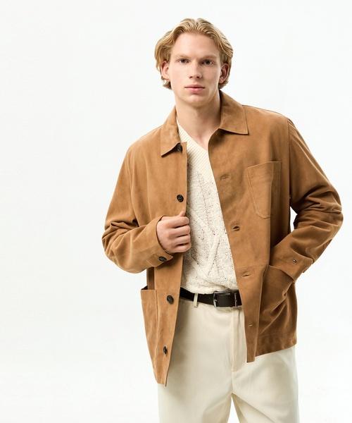 TOMMY HILFIGER Suede Chore Jacket (T12G6Lot460Mt10Hd)