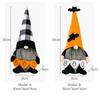 Long Beard Halloween Elf Dwarfs Dolls Bat Orange Hat Halloween Gnomes Decorations  Room Decor