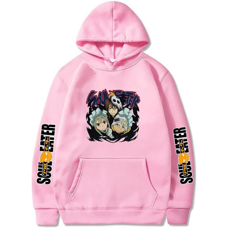 Soul Eater Anime Graphic Hoodie Unisex Front Manga Panel Sleeve Character Print Sweatshirt Men Women Harajuku Streetwear Casual Hooded Pullover Top
