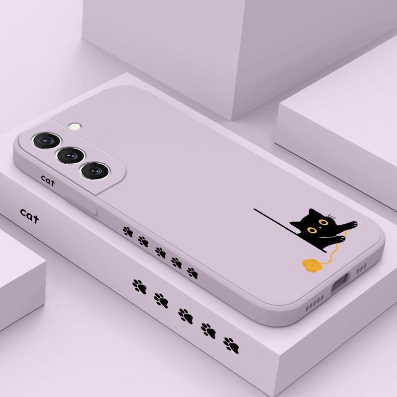Паникующие кошки Чехол для телефона для Samsung Galaxy A37 A57 Жидкий силиконовый чехол