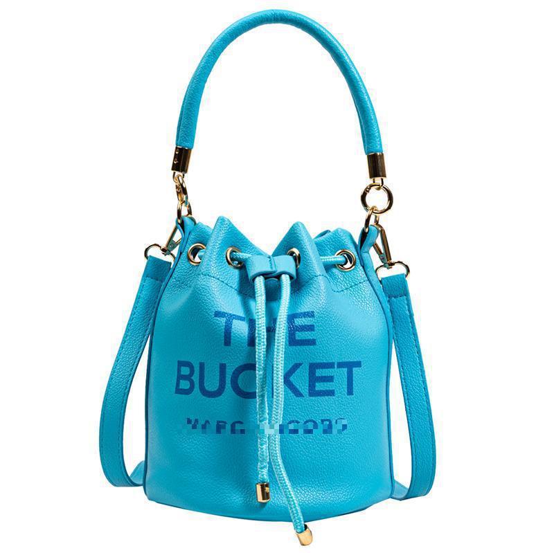 Leather Bucket Crossbody Bag, 20 x 18 x 9 cm