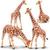 TOYMANY 4 шт. Набор фигурок жирафов - Реалистичные игрушки-животные - Семья жирафов - Популярная игрушка-животное - Подарок на день рождения - Рождество - Новый год - Украшение