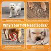 4PCS Anti-Slip Cozy Dog Socks Adjustable Band Pets Knitted Socks Paw Protection Socks  Indoor