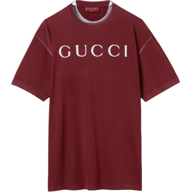 GUCCI Logo Printed Jersey T Shirt 796395-XJG26-6207