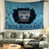 Custom Name New Zealand Warriors Printed Tapestry – Wall Hanging for Bedrooms, Dorms, and Home Decor