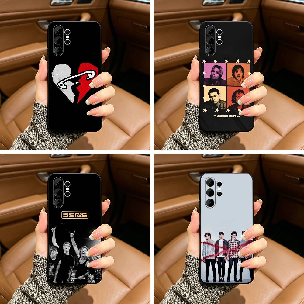 Чехол для телефона '5 S-Секунд S-Лета' для Samsung S25, S24, S21, S22, Plus S23, S30, Ultra, S20, Fe, Lite, Черный Мягкий Силикон