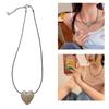 Adjustable Heart Pendant Necklace Colorful Heart Pendant Necklace Fashionable Choker Neck Adornment for Parties