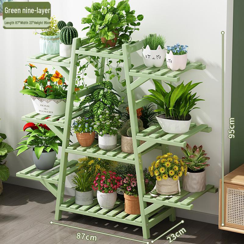Многослойная подставка для цветов из цельного дерева для суккулентов и зелени на балконе для использования в помещении и на открытом воздухе