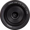 Canon F2 STM prime compatible with mirrorless EF-M22mm wide-angle lens, cameras, black.
