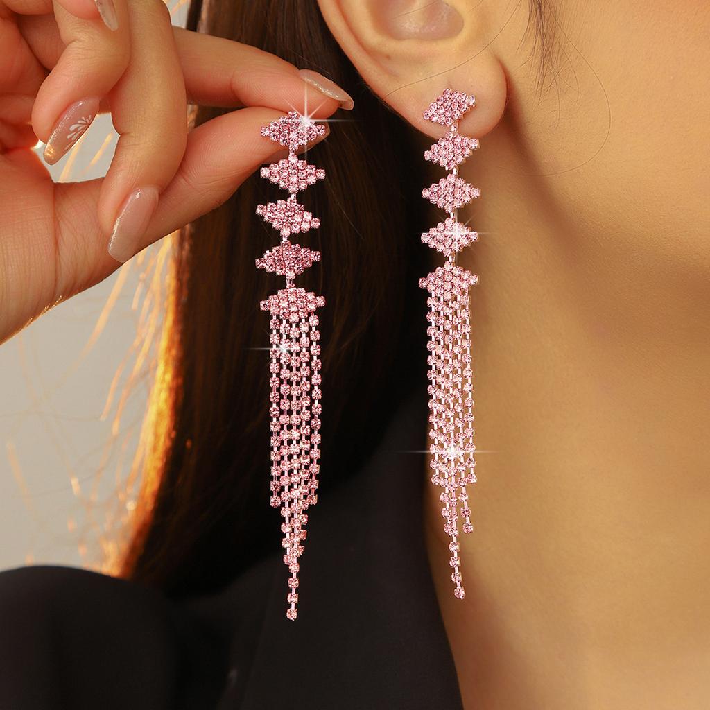 High-end Luxury Shiny Long Fringed Earrings