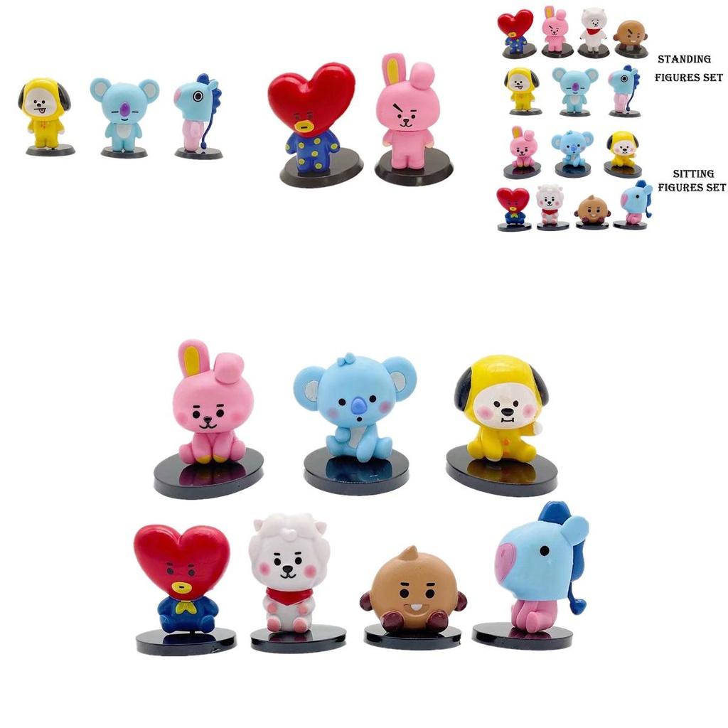 Bts Bt21 7 шт./набор Фигурки-украшения для детского монитора Топпер для торта Игрушки Подарок