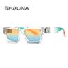 SHAUNA Ретро Квадратные Солнцезащитные Очки UV400