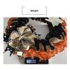 Halloween Wreath Plaid Bow Ribbon Artificial Wreath, Festival Garland Decoration