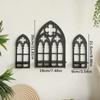 3 Pcs Vintage Wall Decor Wooden Hollow Cathedral Arch Frame Trendy Wall Decoration
