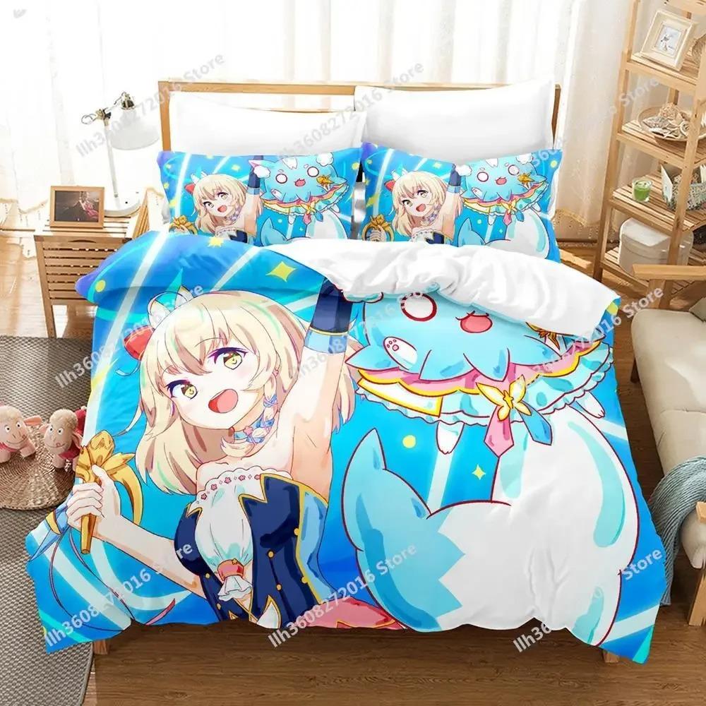 Комплект постельного белья Game Epic Seven Single Twin Full Queen King Size для взрослых и детей, комплект пододеяльников, комплект простыней с 3D-аниме