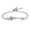 High Quality S925 Sterling Silver Platinum Plated Moissanite Bracelet for Women 2023 New Niche Design Popular Gift