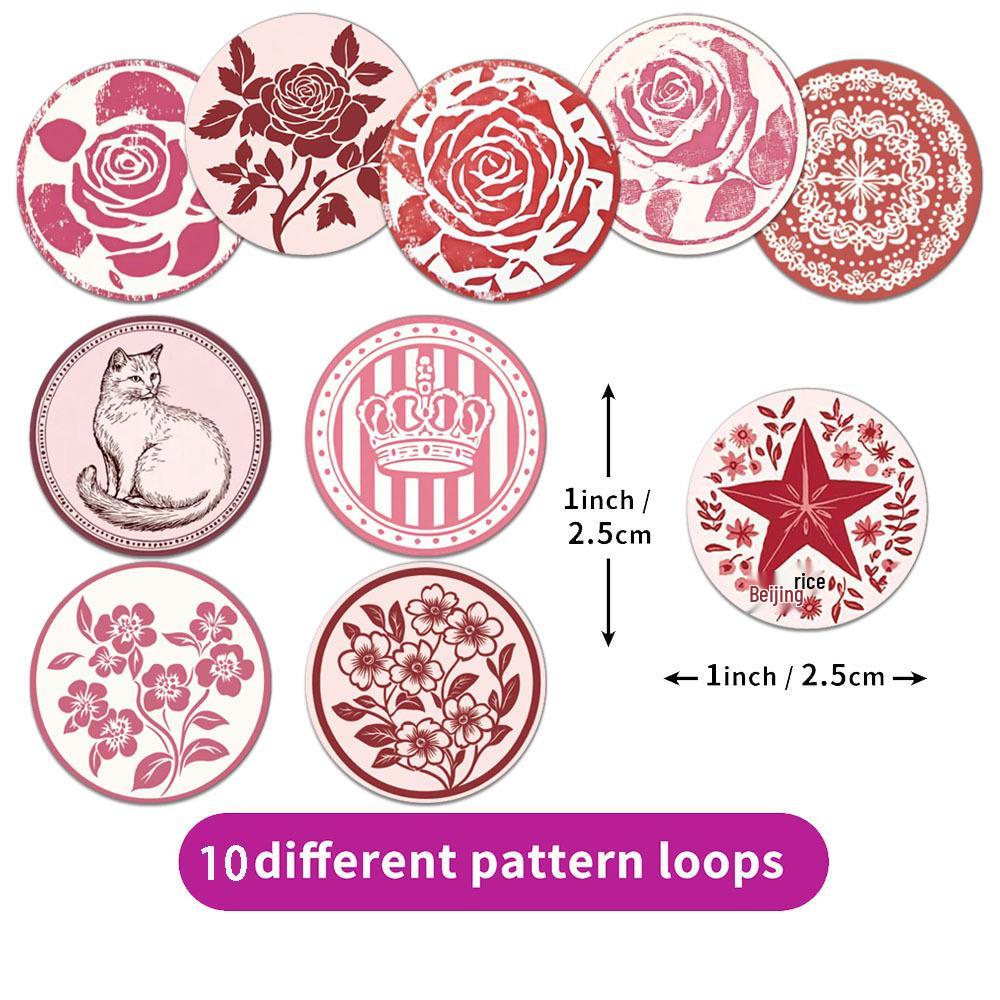 500-Sheet Roll Floral Stickers for DIY Journals, Phone Cases, and Notebooks