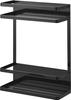 Yamazaki Jitsugyo 1801 Magnetic Storage Rack Next To the Washing Machine, 2 Tiers, Black, W28 X D11.5 X H40cm, Tower Laundry Rack, Can Hold Large