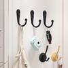 1/3/5/10pc Wall Hanging Hooks with Screws Wall Mounted Hangers for Coat Towel Bags Caps Hook Bathroom Multi-Purpose J Hook