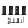 4 Sets Post Anchor Brackets Metal Base Bracket Mounting Kit for Deck Support Heavy Duty Fence Porch Railing Handrails