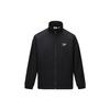 Reebok Минималистская модная спортивная тканая куртка с воротником-стойкой на молнии с логотипом бренда и длинными рукавами, унисекс, черная 24FRM111UGH0