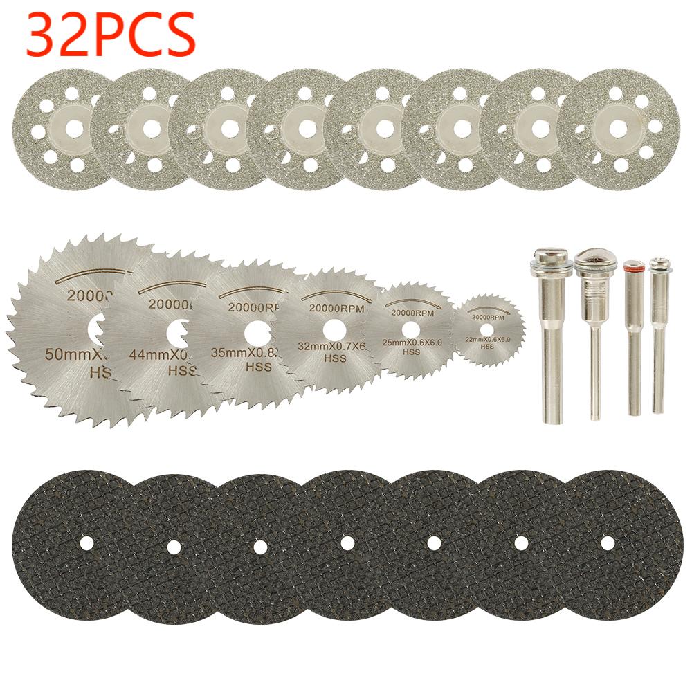 Набор отрезных кругов для дрелей, роторного инструмента, дисковые пилы из быстрорежущей стали с удлинительным стержнем для дерева, металла, DIY-поделок