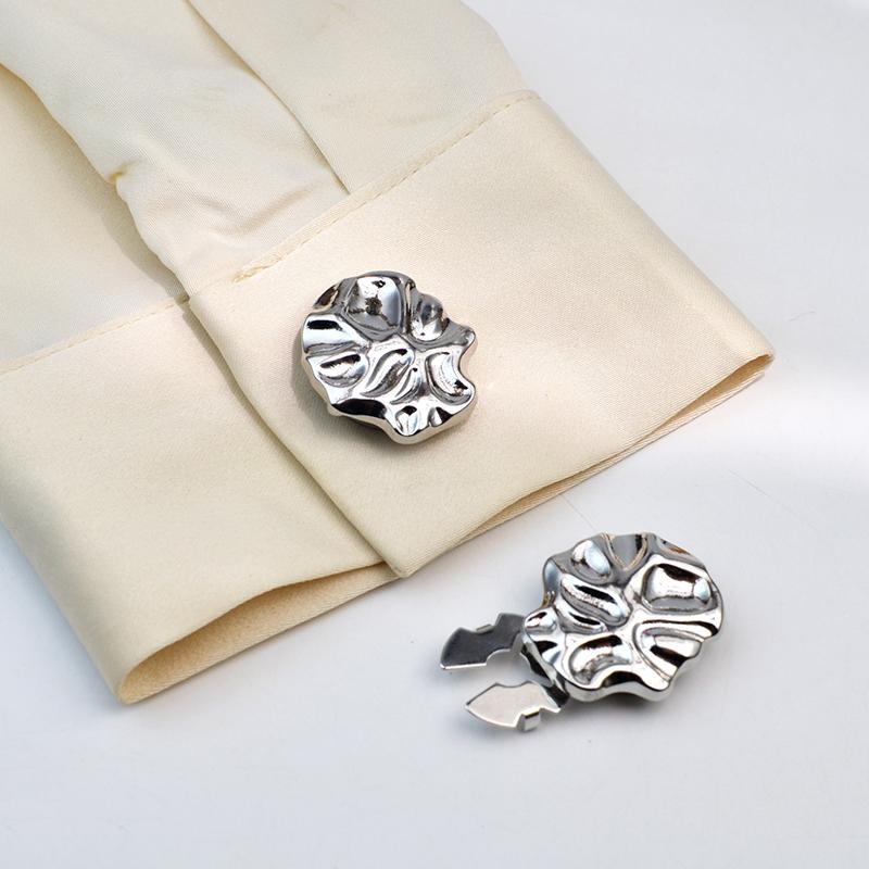 1 шт. Накладка на пуговицу Гальваническое покрытие Запонки Изысканная форма сердца Крутые украшения Вечеринка Украшение для пуговиц Подарок 24x17 мм