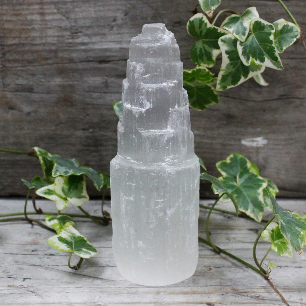 Selenite Crystal Tower - 15 cm