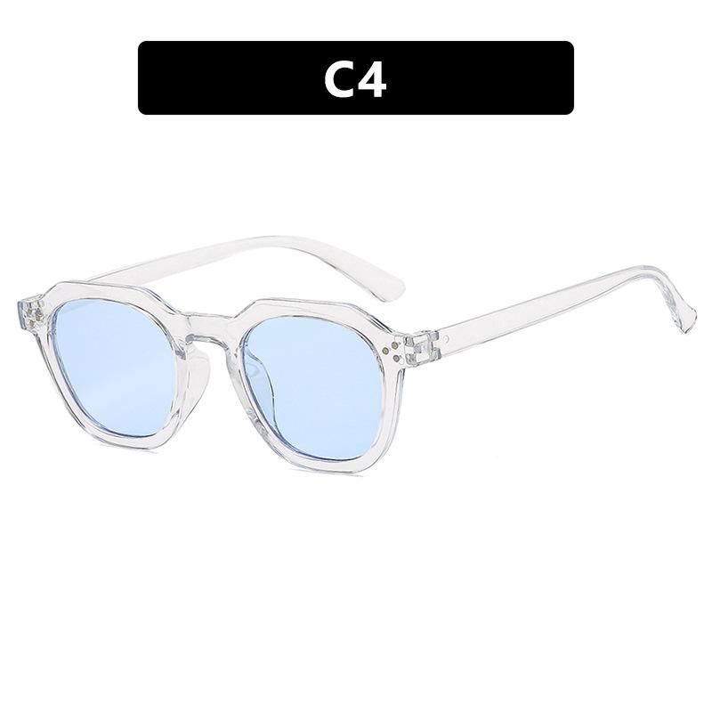 Rice nail sunglasses square small frame ins Internet celebrity sunglasses female European and American retro round face Internet celebrity trend sungl