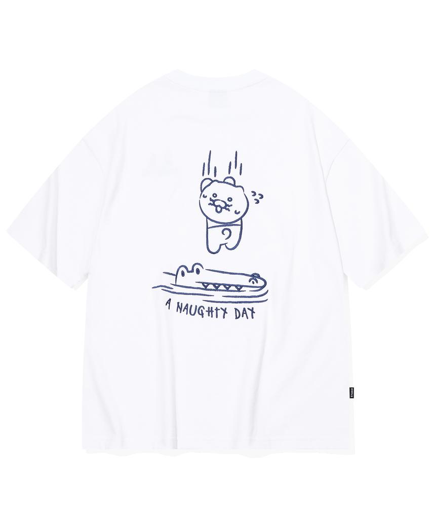 CPGN STUDIO [Cpgn X Kakao Friends] Noti Day Embroidered Short Sleeve T-Shirt White