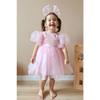 Розовое праздничное платье из органзы для девочек - Carlene