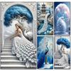Diamond Painting White Peacock Fairy Tree Scenery 5D DIY Mosaic Art Jewelry Cross Stitch Craft Kit Embroidery Home Decoration