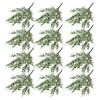 12Pcs Artificial Lavender 7 Fork Realistic Fake Plastic Flower Home Office Wedding Party Indoor Outdoor Faux Flower Bloom Plants Decoration