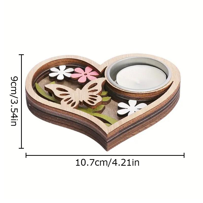 Деревянный декоративный подсвечник в форме бабочки в стиле ретро с узором для резьбы по дереву для гостиной, уникальное украшение