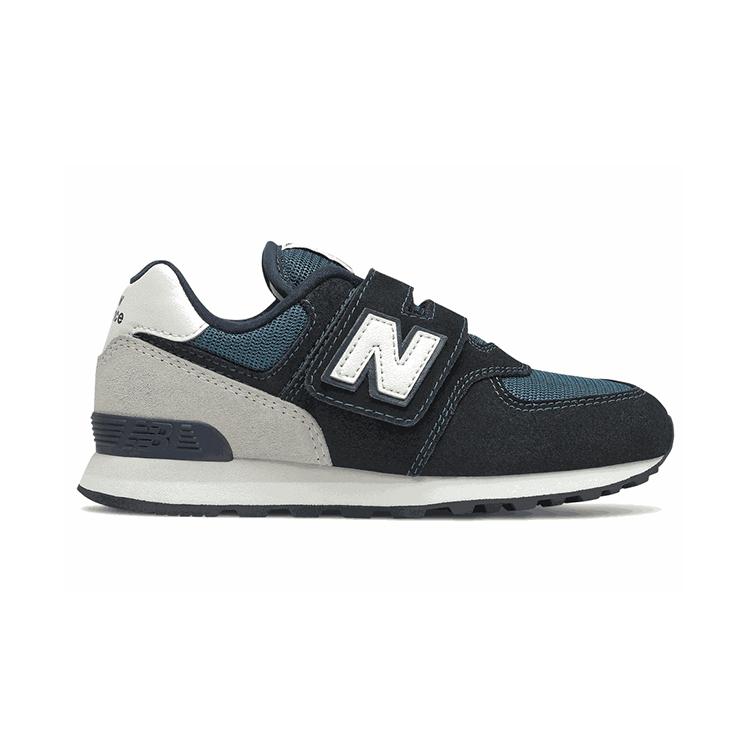 New Balance NB 574 Амортизация, Износостойкие Низкие Детские Беговые Кроссовки Черно-синие Дети Возраст 3-7 Лет PV574BD1