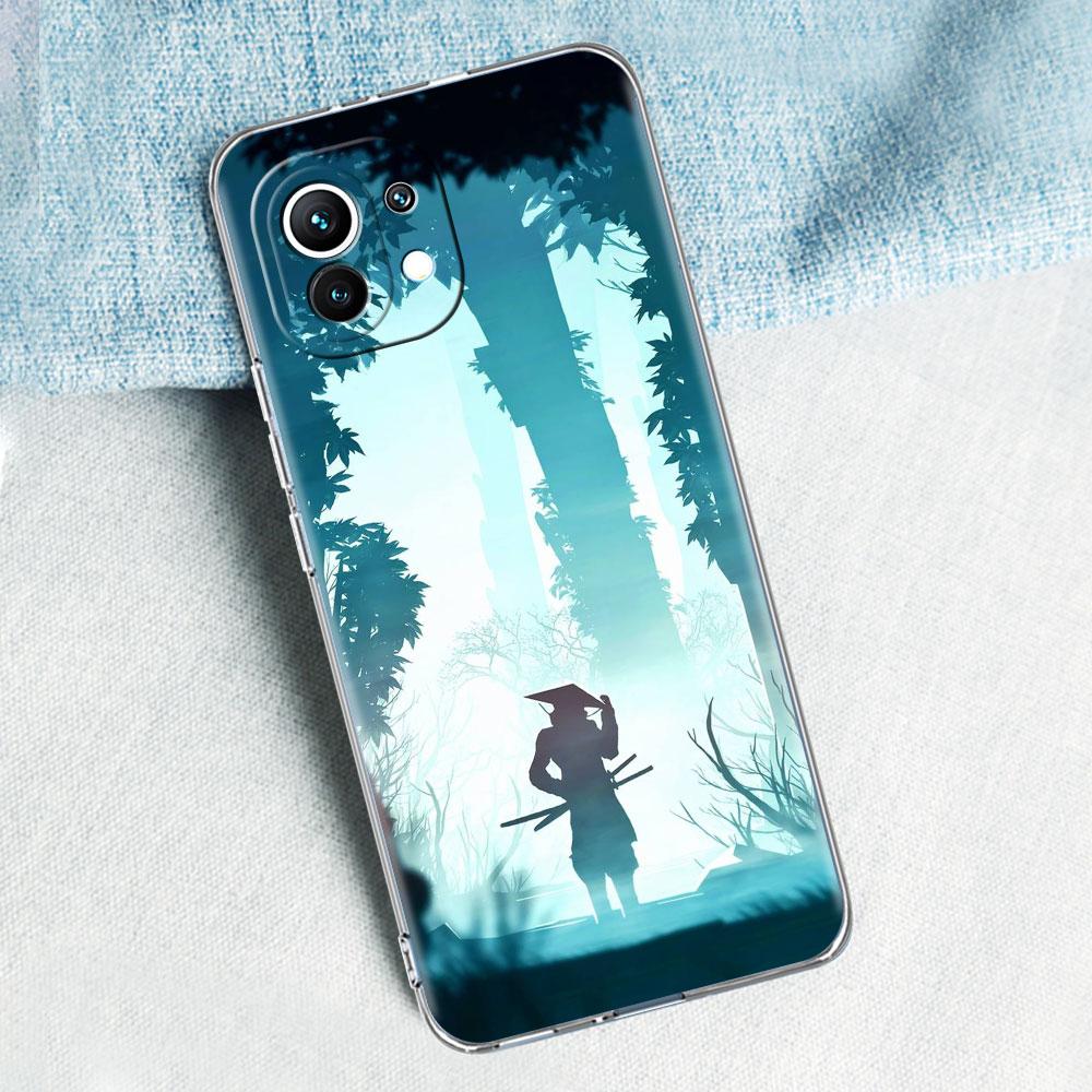 Мягкий прозрачный чехол для Xiaomi Mi Poco X3 NFC 10T Pro M3 Note 10 Lite 11 F3 9T F3 CC9 ТПУ силиконовый чехол для телефона Самурай Япония Искусство Кас