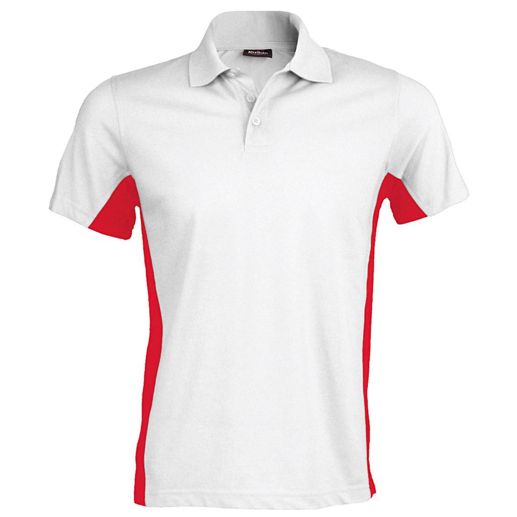 Kariban Mens Short Sleeve Flag Polo Shirt (Dual Colour)