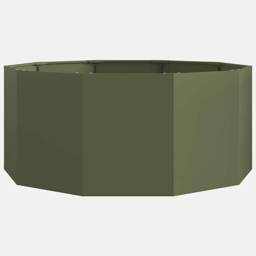Plant Pot Olive Green 120 x 120 x 50 cm Steel