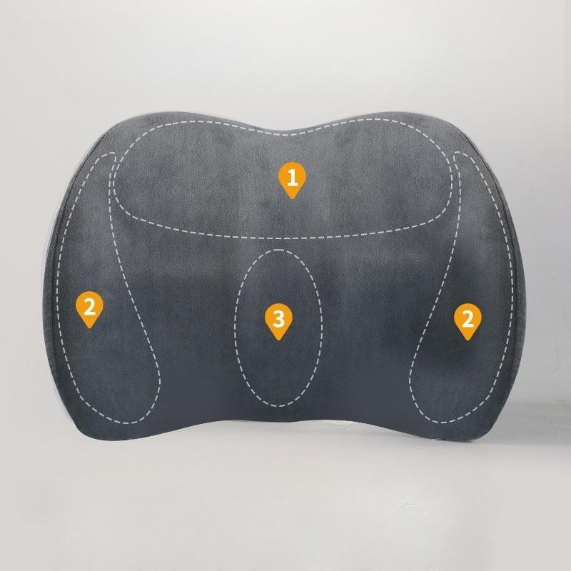 Memory Foam Seat Lumbar Support Set Office Car Chair Cushion Back Pain Relief Comfortable Ergonomic Essential Aid