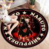 Anime Naruto Round Carpets for Living Room Rugs Soft Flannel Floor Area Rug Bedroom Carpet Mat for Children Kitchen Rug