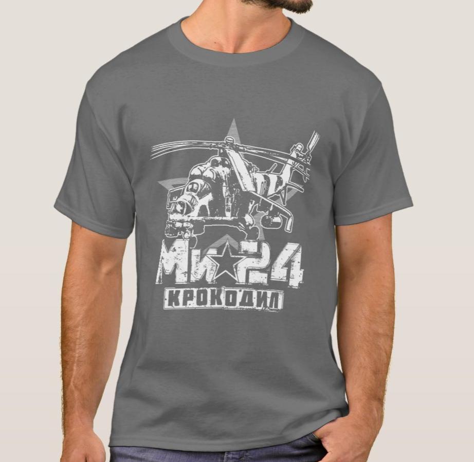 Russia Soviet Mi-24 "Hind" Gunship and Attack Helicopter T-Shirt. Summer Cotton Short Sleeve O-Neck Unisexs T Shirt New S-3XL