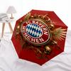 Printed FC Bayern München logo Printed Folding Umbrella,Outdoor,Leisure,And Travel Umbrella,Durable Umbrella Fabric,Birthday And Holiday Gift