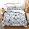 Christmas Duvet Cover Set Santa Claus Printed Bedding Set Twin Size For Child Kids Adult New Year Gift Polyester Bedclothes