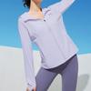 Li Ning Running Series однотонная куртка с капюшоном на молнии с длинным рукавом и защитой от солнца женские куртки светло-фиолетового цвета AFDT182-5