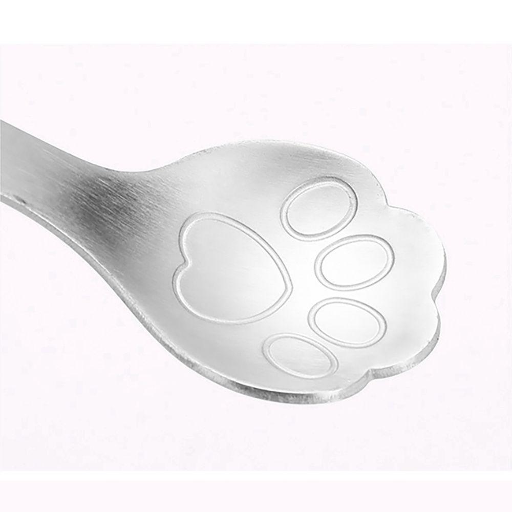 Stainless Steel Ice Cream Coffee Stirring Spoons Dog Paw Spoon Cartoon Cat Claw Kitchen Tableware