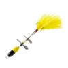 Fishing Bait Rotating Spinner Sequins Fishing Lure 9g Dual Propeller Wobbler Artificial Bait with Feather & Treble Hook